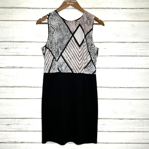 Jack Geometric Snakeskin Print Sheath Mini Dress Size 6 - Picture 1 of 9